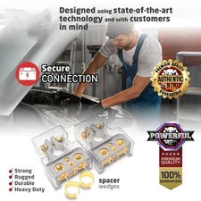 Car Battery Terminals Clamp Post 1/0 2 4 8 GA AWG Gauge Positive Negative Ports/