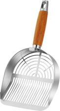 Cat Litter Scoop with Hook, Heavy Duty and Speed Sifter 304 Stainless Steel Sift