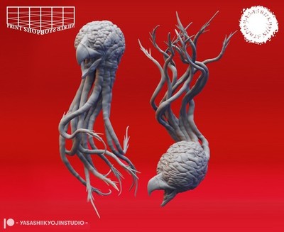 Grell Abberation Miniatur Set Schwebendes Gehirn Figur für TTRPG's wie D&D