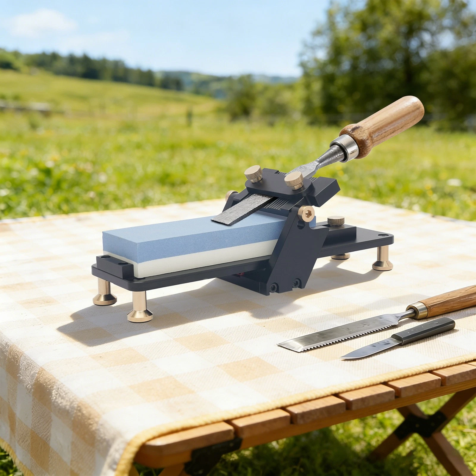 Chisel Sharpening Kit, Fixed Angle Whetstone, Knife Sharpening Polishing Stone