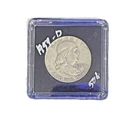 1959-D 50C Franklin Silver Half Dollar-AU IN CAPSULE