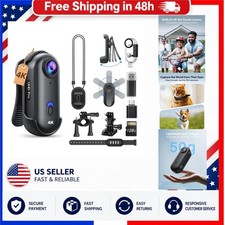 BOBLOV W4 4K Mini Body Camera 128GB Waterproof Case Wearable Camcorder