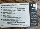 J.C. Whitney Co. Chicago, IL - 10 Free Minutes Calling Card Vintage 1990's — photo 2