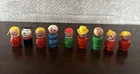 Vintage Collectible 1970s-80s Fisher Price Little People Figures-Lot Of 9