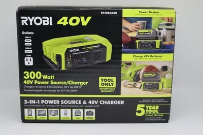 New RYOBI 300 Watt 40V Power Source/Charger (Tool Only) RY40BG02B