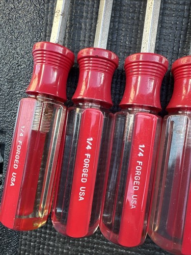 Sears Craftsman USA Nos Rare Red Clear Screwdriver Set 13pc 41053 Double Line - Picture 2 of 24