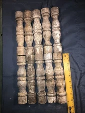 Architectural Salvage, (10) Small Wood Porch Balusters Spindles 8”x1 5/16”