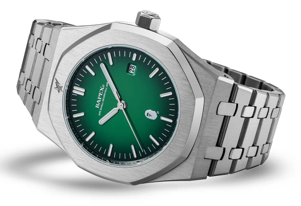 時計 A BATHING APE TYPE 9 BAPEX #2 A BATHING APE TYPE 9 BAPEX #2 Watch – Green Dial Stainless Steel