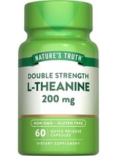 L Theanine  200mg  60 Quick Release Capsules  Non-GMO  Gluten Free Supple...