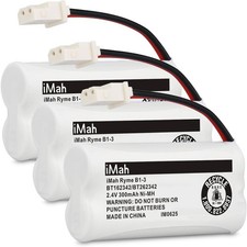 iMah BT162342/BT262342 Cordless Phone Batteries Compatible with VTech CS6409 CS6