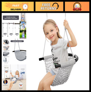 Siège pivotant pour tout-petit réglable pour enfants - Jouer en intérieur/extérieur, gris, amusant & En sécurité