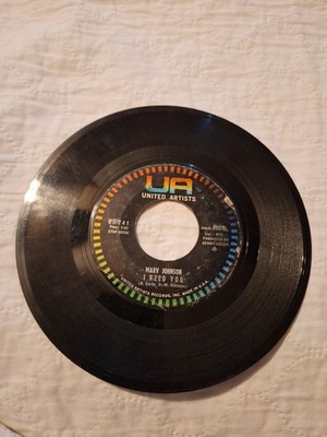  Marv Johnson: (You've Got To) Move Two Mountains/I Need You 45 RPM Vinyl Soul
