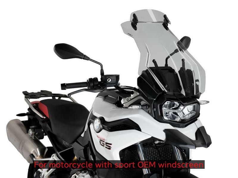 Puig Light Smoke Touring Screen Plus With Extender BMW F750 GS 2018-2024
