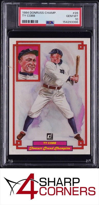 1984 DONRUSS CHAMPIONS #26 TY COBB HOF PSA 10