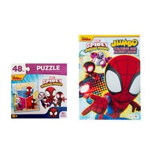 New 2pc Marvel Spidey Amazing Friends 48-Piece Jigsaw Puzzle Activity Book