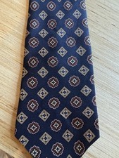 VTG Necktie Tommy Hilfiger blue 2Tone 100% Italian Silk Unique USA Made