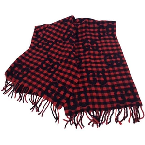 Gucci authentique écharpe à carreaux rouge noir motif GG laine jacquard L13,78 x H94,49 pouces