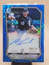 BILLY CARLSON 2026 BOWMAN CHROME BLUE X-REFRACTOR AUTO 5/150 #CPA-BC White Sox