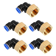 8mm Tubing x 1/2" PT Female Thread 90 Degree Push to Connect Fittings, 5 Pack