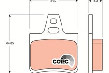 Bremsbelagsatz Scheibenbremse COTEC TRW GDB1247 für CITROËN CITROEN Y4 XANTIA Y3