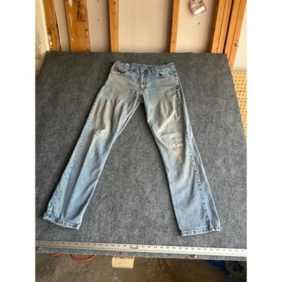 Levis 511 Slim Fit Jeans Mens 32x32 Light Wash Blue Denim Distressed 04511-1907