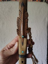 Hand Made Native American Wood Flute Tuned To 432hrz Repaired Crack