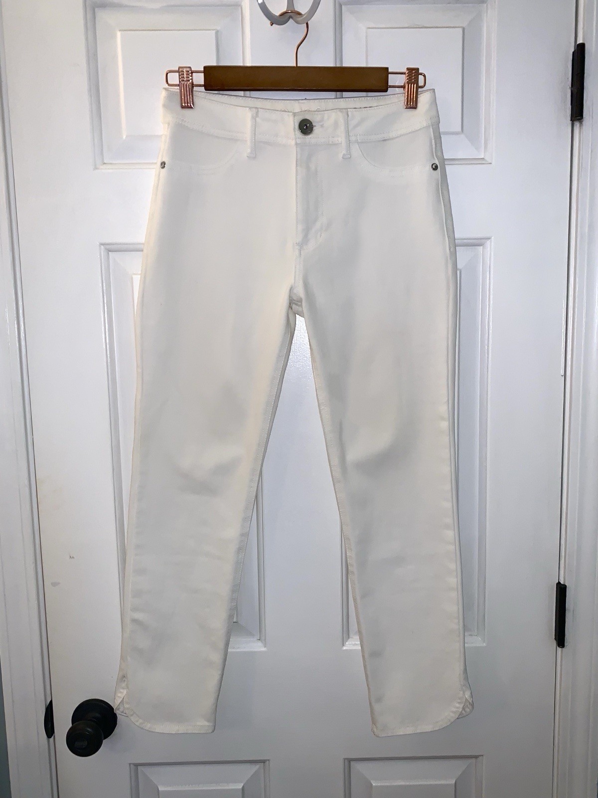 DL1961 White Denim Womens Size 4/27 Bardo High Rise Cropped Lenox Jeans Stretch
