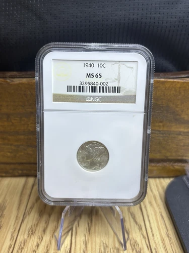 1940 Mercury Dime 10c - NGC MS65