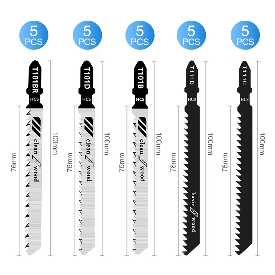 55x Stichsägeblätter T-Schaft Holz PVC Für Bosch Dewalt Makita Stichsägeblatt - Bild 3 von 4