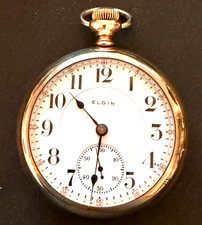 Antique 1904 Elgin BW Raymond 240 Pocket Watch Gold Filled Case GF Ticks 16s 19j