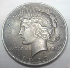 1922 P * SILVER PEACE DOLLAR as Seen * USA ONLY Please * Combine still only $5.