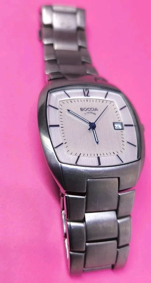 Reloj de cuarzo vintage de titanio Boccia para hombre Foto 4 de 4