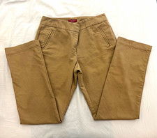 Charter Club Women  s Beige Solid Pants Regular Flat Front Stretch Pockets