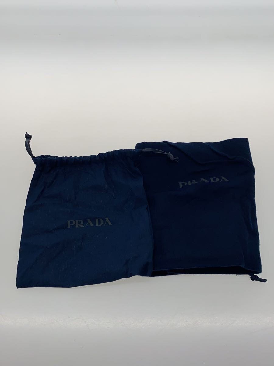 PRADA Shoulder Bag Embroidery Fabric Canvas BLK Total Pattern 2VH069 Used thumbnail 7