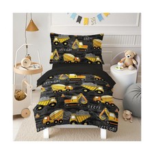 HICAND Toddler Bedding Set for Boys - 4-Piece Truck Bedding Comforter Set for...