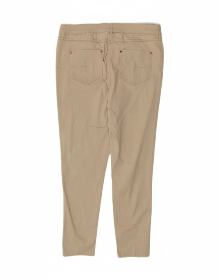 COAST Womens Slim Casual Trousers UK 16 Large W34 L27 Beige Cotton CH16 - Image 2 of 4
