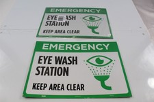 Emergency Eye Wash Station Pack of 2 Vinyl Signs
