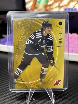 Upper Deck 2025-26 SP Game Used Jack Hughes Devils #135 Gold /149 Serial #