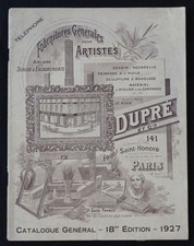 Catalogo 1927 Dupré Forniture per artista disegno bussola acquerello pittura