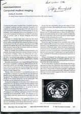 NOBEL PRIZE in 1979 ELECTRICAL ENGINEER Sir Godfrey Newbold Hounsfield autograph