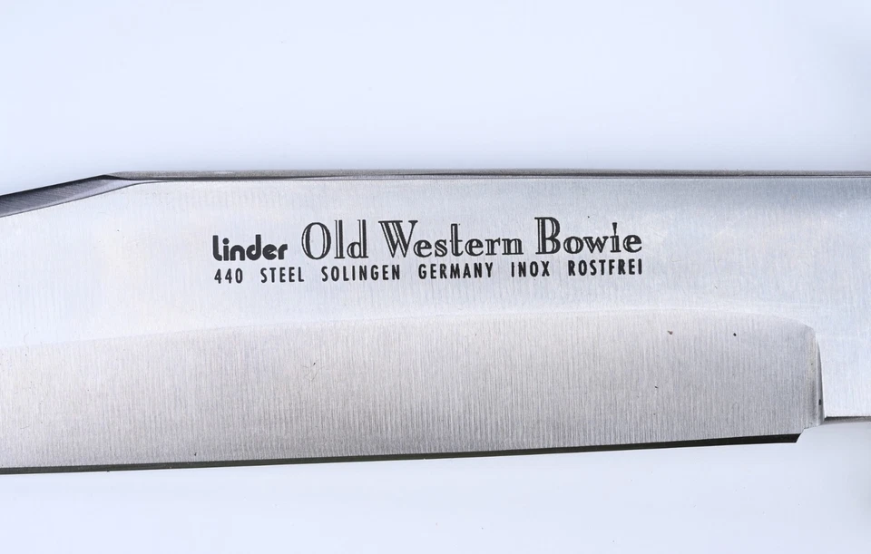 Linder Old Western Bowie Knife 440 Steel Solingen Germany – Stag Handle - Image 2 of 4