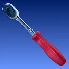 Snap-On (THLD72) 1/4" Drive, Dual 80 Tech, Hard Grip, Long Handle Ratchet (Red)