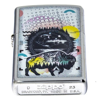 ZIPPO gebürstet Desing Bison 60006803 mit Geschenkbox