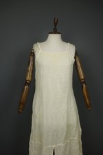 EWA I WALLA Yellow Cotton Spaghetti Strap Lace Hem Partywear Maxi Dress Size S