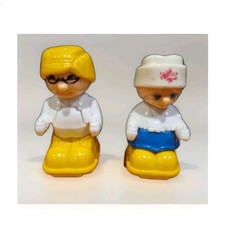 Vintage Matchbox Shufflies Figures, 1978, Doctor and Nurse