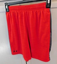 Under Armour orange slip-on elastic waist basketball shorts youth sz L loose fit