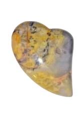 Loose multicolored bead cab, jewelry supplies, unknown Drilled cabochon heart