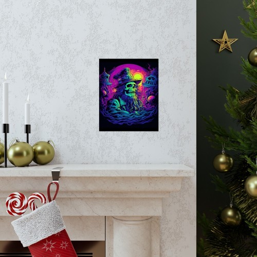 Lost Treasure Pirate King Trippy Blacklight Premium Matte Vertical Poster - Picture 8 of 17
