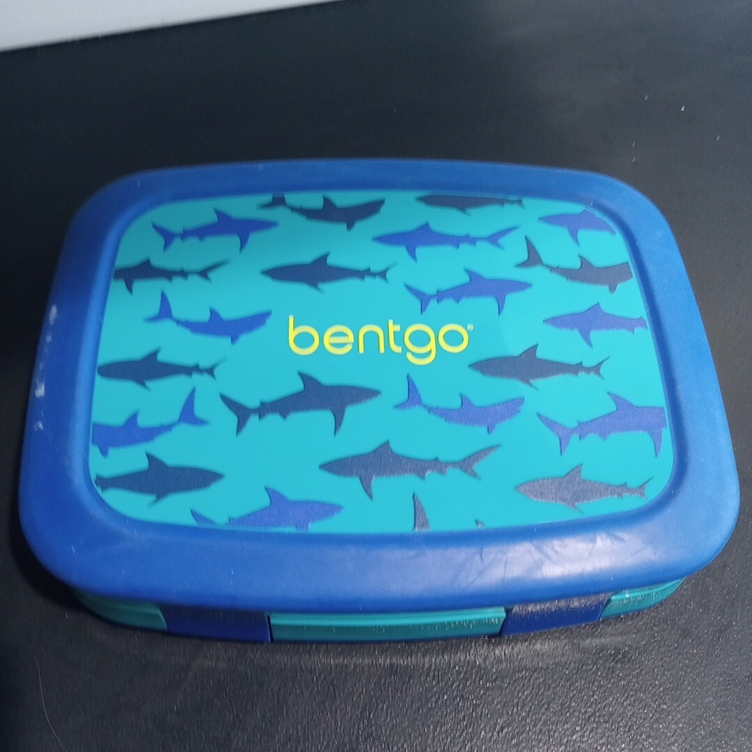 Bentgo Kids Lunch Box - Teal Shark pattern | eBay