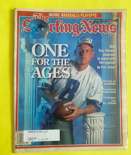 The Sporting News Oct 21, 1996- Dallas Cowboys Troy Aikman-Complete Issue